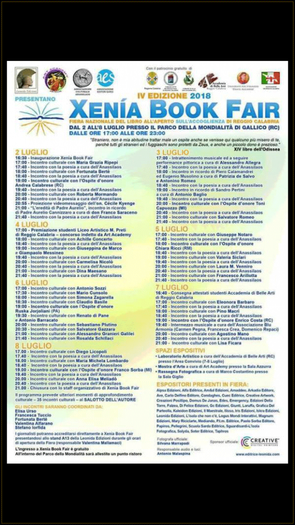 REGGIO A GALLICO LA XEN A BOOK FAIR Calabria Live