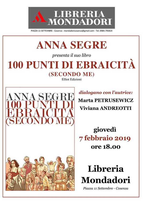 Anna Segre presenta 100 punti di ebraicità