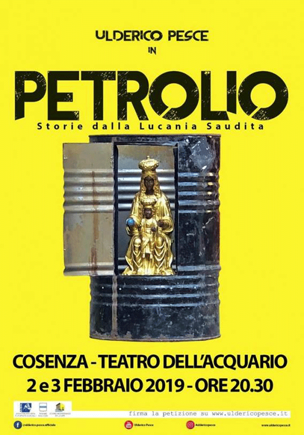 Petrolio di Ulderico Pesce al Teatro dell'Acquario di Cosenza