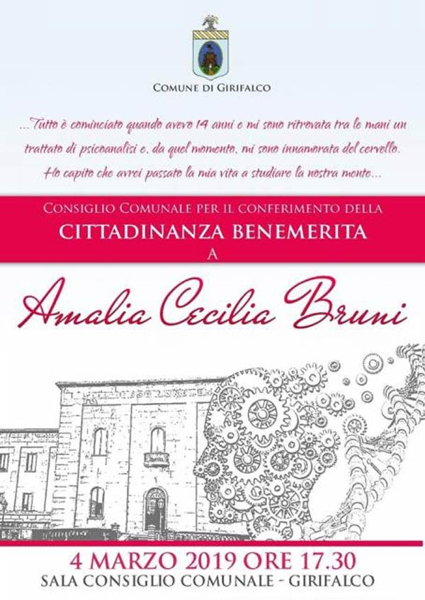 Cittadinanza benemerita alla scienziata Amalia Bruni
