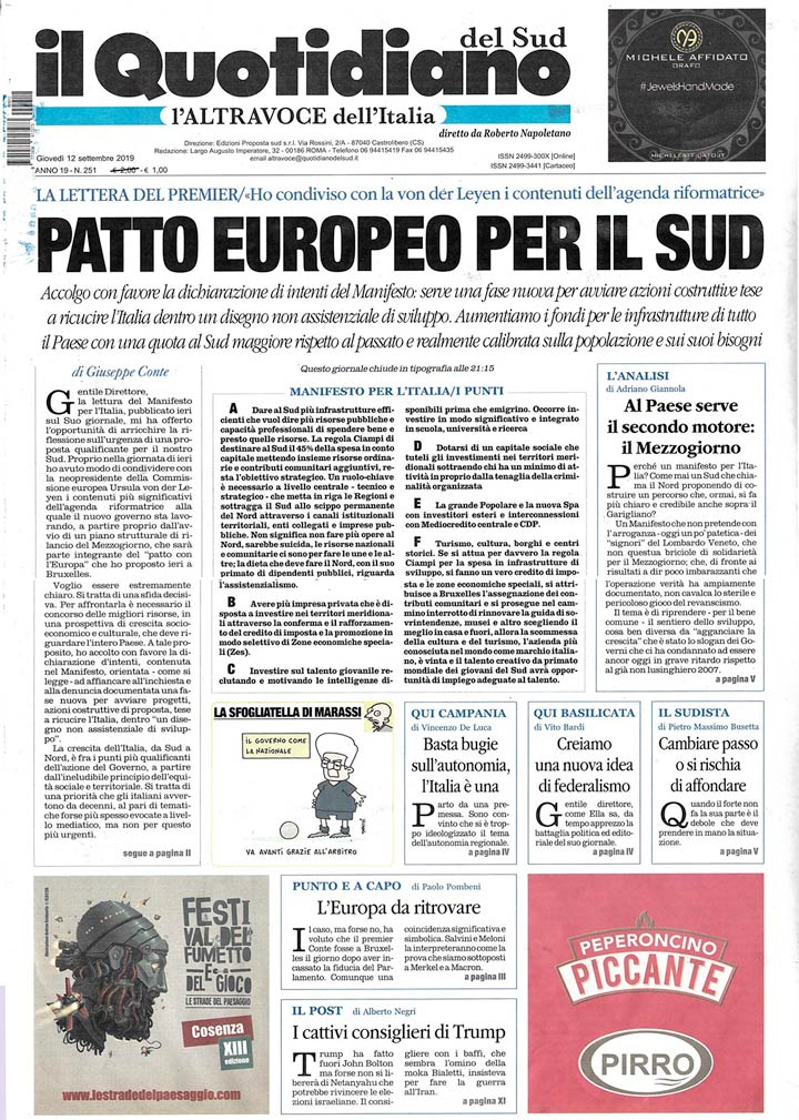 Il Quotidiano del Sud/L'AltraVoce dell'Italia