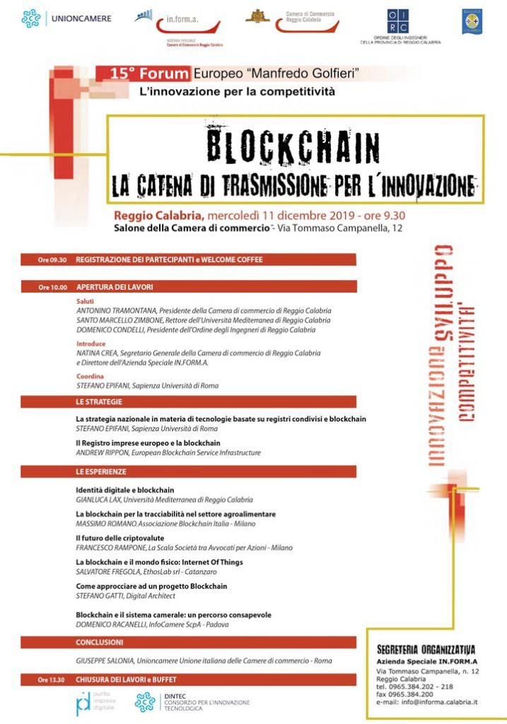 Convegno Reggio su Blockchain