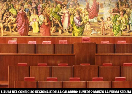 L'aula del Consiglio regionale della Calabria