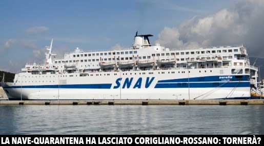 La nave-quarantena a Corigliano-Rossano