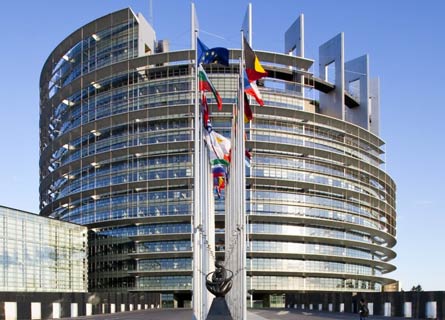 La sede del Parlamento Europeo a Strasburgo
