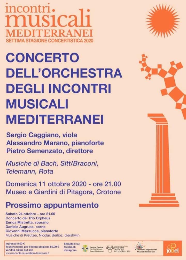 CROTONE - L'11 ottobre il concerto dell'Orchestra degli Incontri Musicali Mediterranei - Calabria.Live