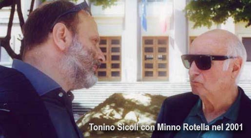 Tonino Sicoli con Mimmo Rotella nel 2001