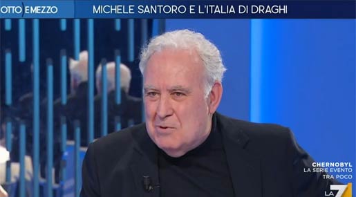 Michele Santoro dalla Gruber