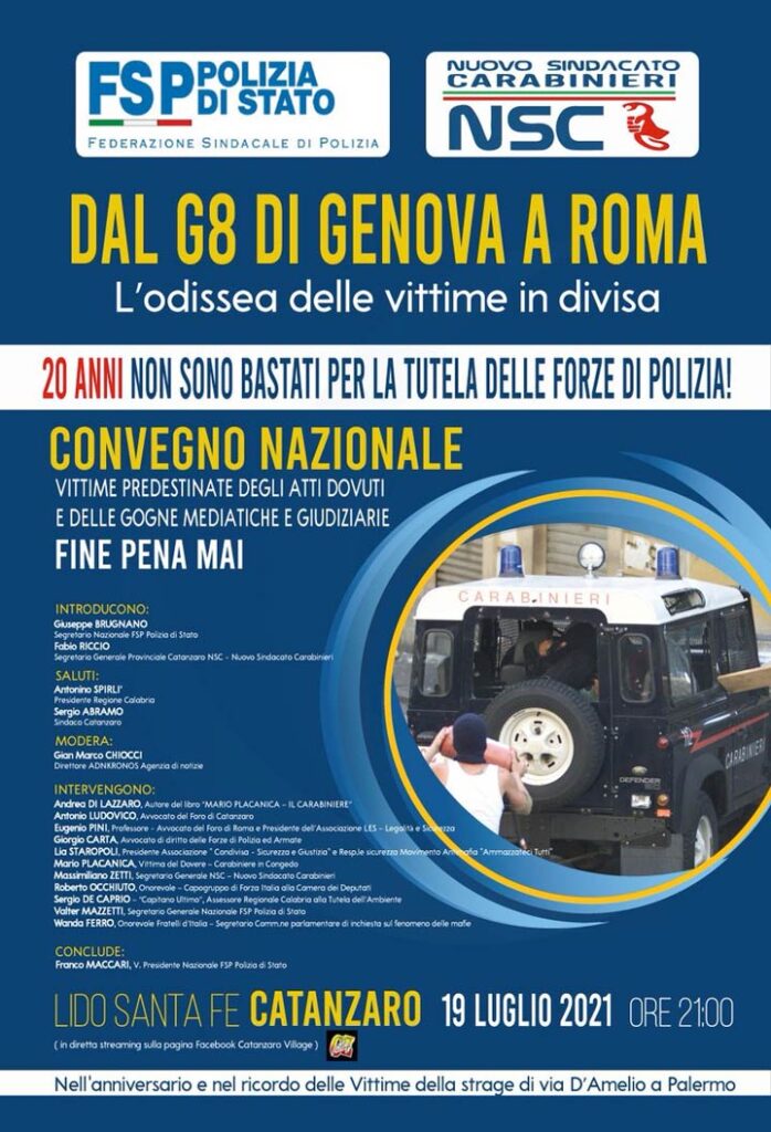 Convegno Dal G8 di Genova a Roma. L'odissea delle vittime in divisa