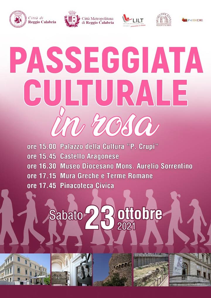 la passeggiata culturale in Rosa a Reggio