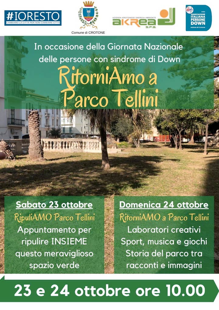 Iniziativa a Crotone "Ritorniamo a Parco Tellini"