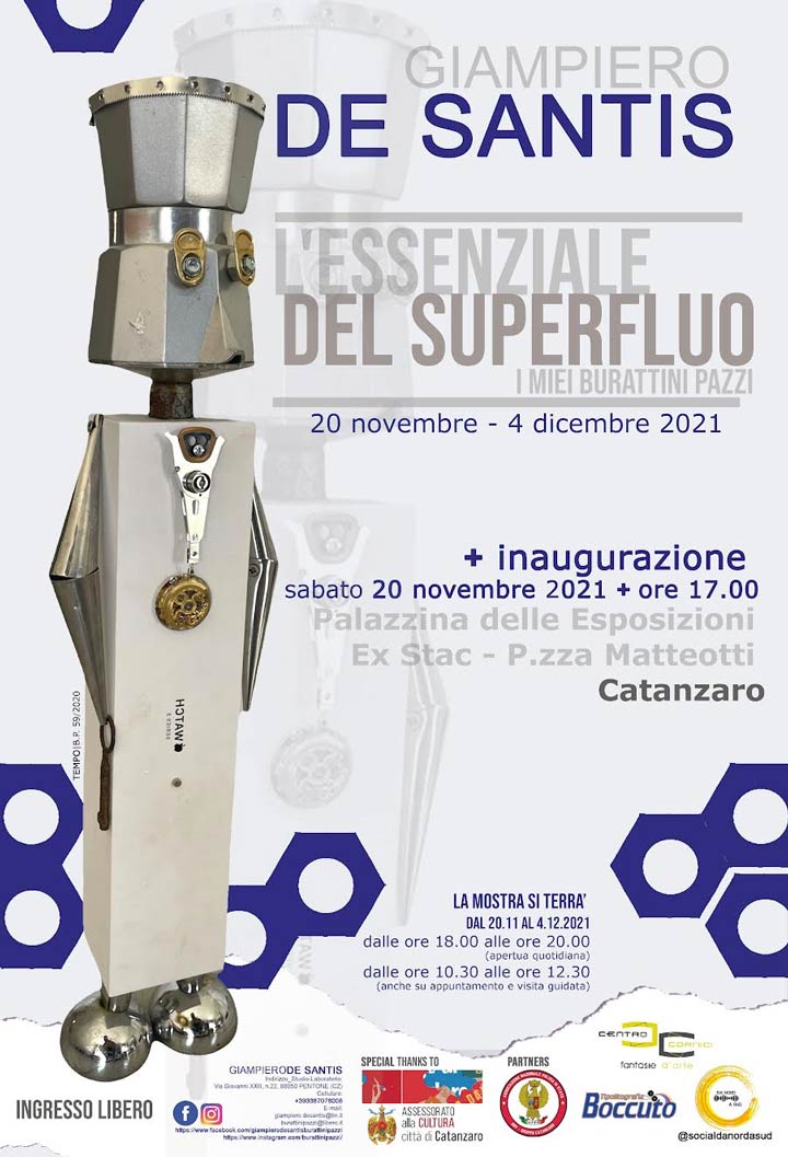 Il 20 novembre s'inaugura la mostra di Giampiero De Santis