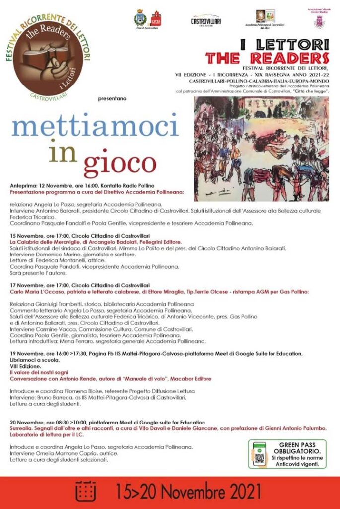 "Mettiamoci in Gioco - Festival Ricorrente del Lettori" a Csstrovillari