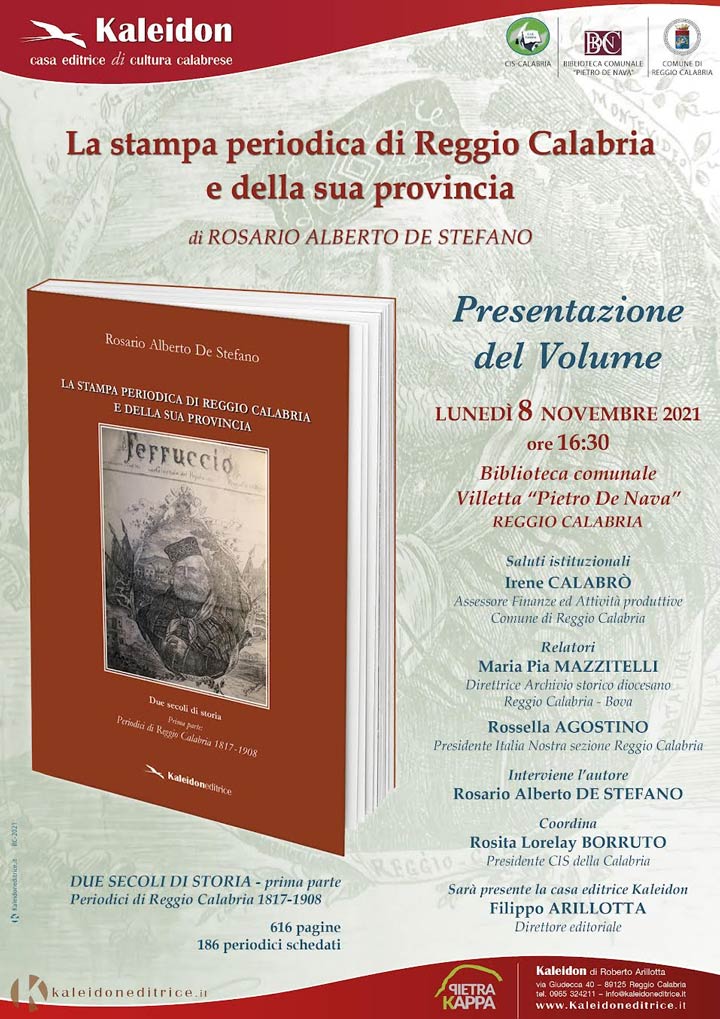 Lunedì la presentazione del libro "La stampa periodica di Reggio C. e Provincia"