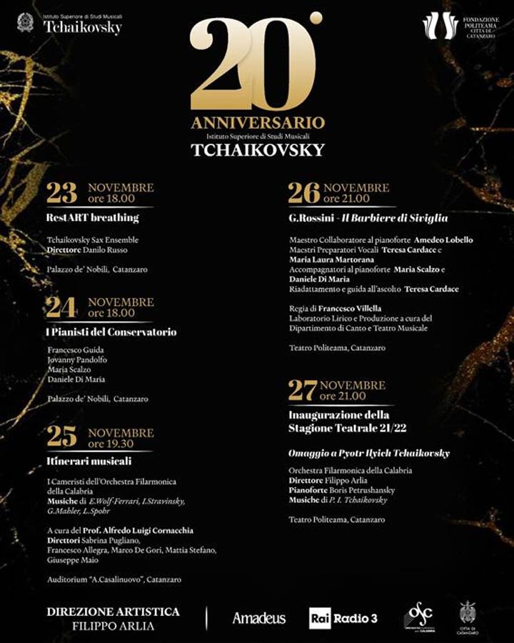 I concerti per i 20 anni del Conservatorio di Musica Tchaikovsky
