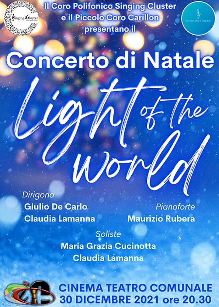 Al Teatro Comunale il concerto natalizio "Light of the world"