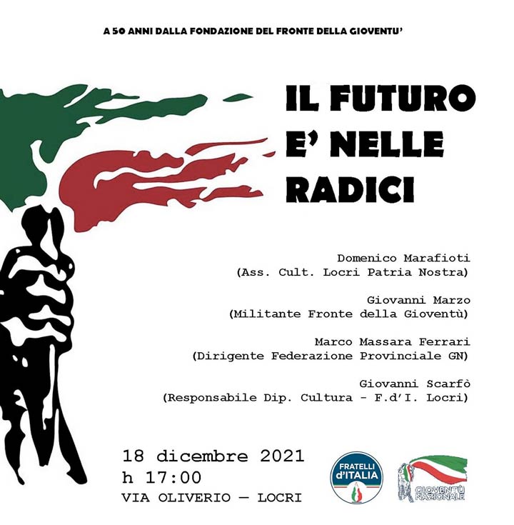 Conferenza "Il futuro è nelle radici" a Locri