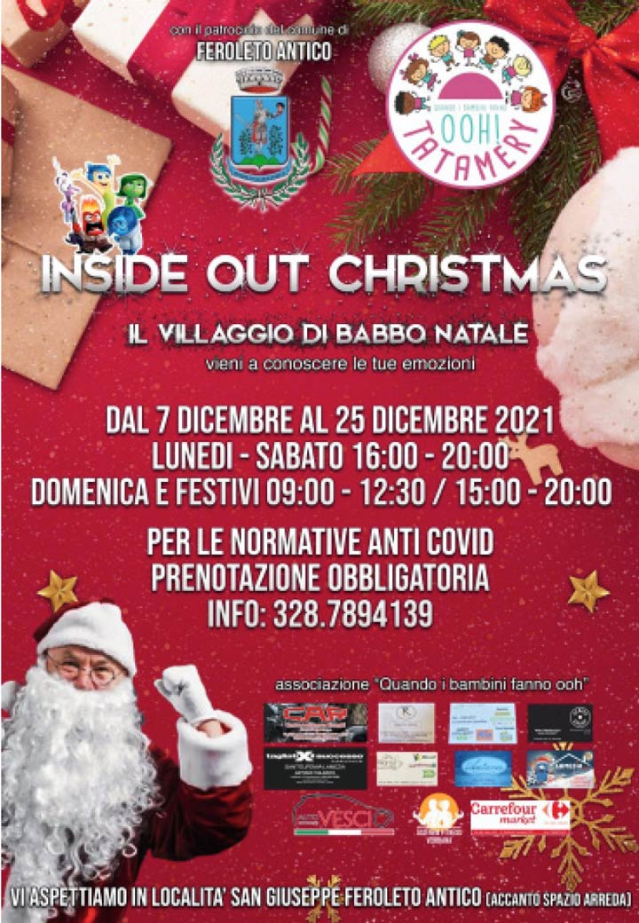 Inside out Christmas a Feroleto Antico