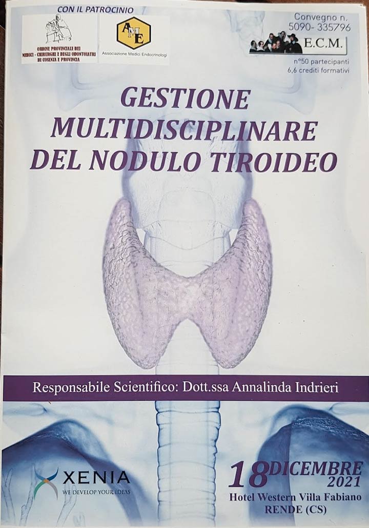 Sabato il convegno sulla gestione multidisciplinare del nodulo tiroideo