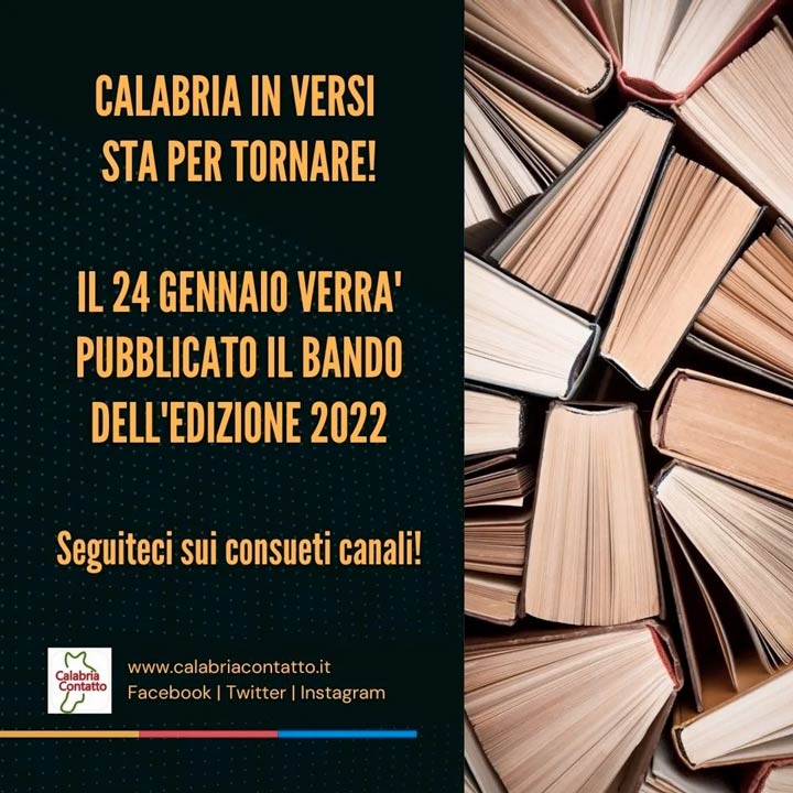 Al via la quarta edizione del Concorso Letterario Calabria in Versi