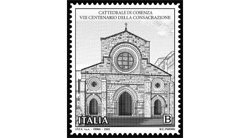 Poste Italiane rilascia un francobollo e un annullo speciale per l'ottavo Centenario della consacrazione della Cattedrale di Cosenza