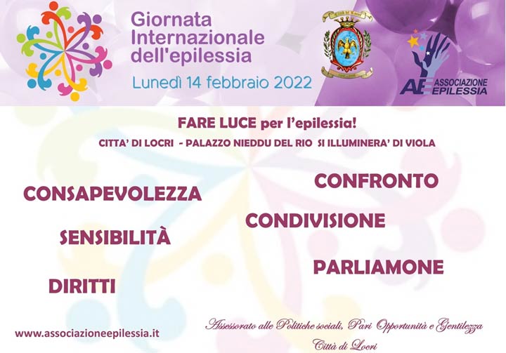 Giornata dell'Epilessia, Palazzo Nieddu si colora di viola