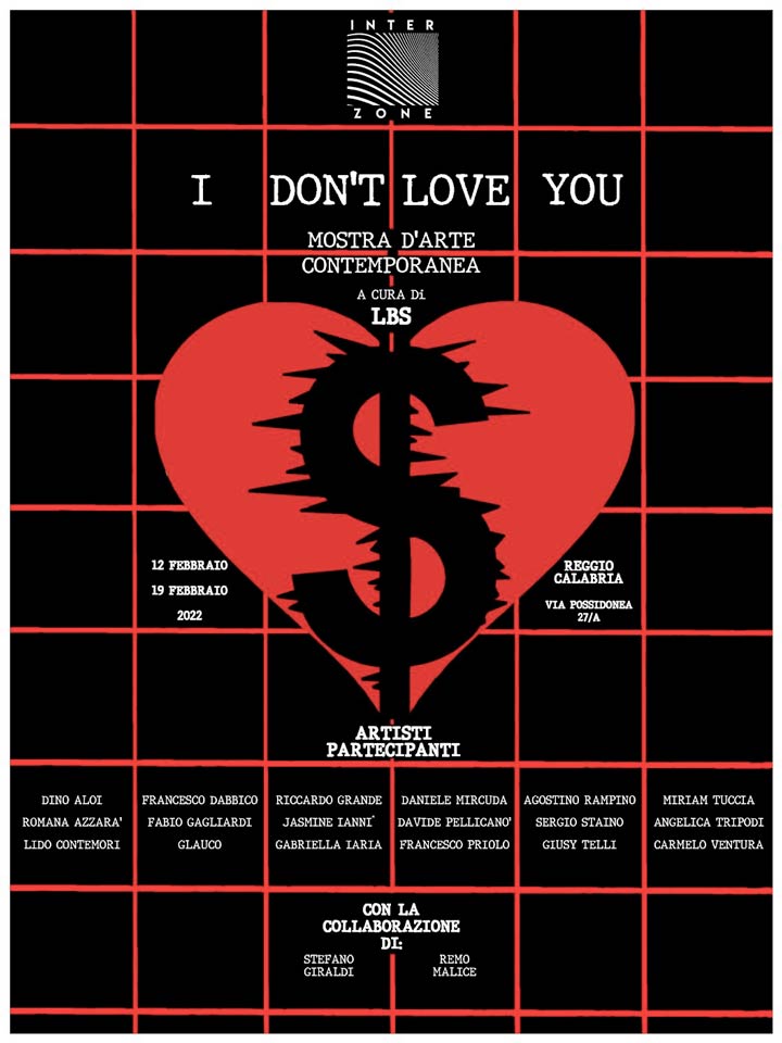 Il 12 febbraio la mostra di Lbs "I don't love you"