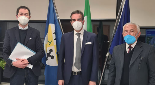 Pierpaolo Zavettieir, ROberto Occhiuto e il sindaco di Melito Porto Salvo Salvatore Orlando