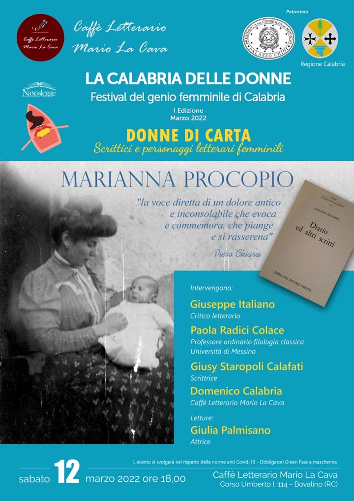 Al Caffè Letterario si parla della scrittrice Marianna Procopio