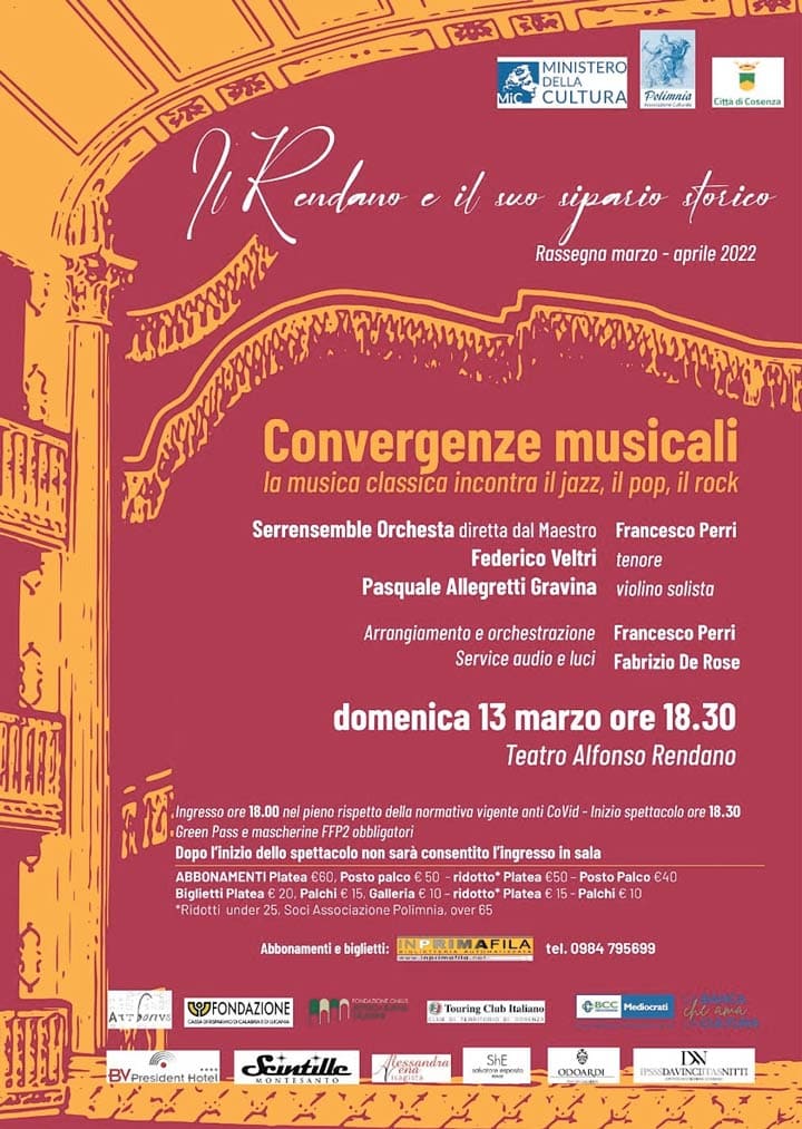 Domenica al Teatro Rendano il concerto "Convergenze musicali"
