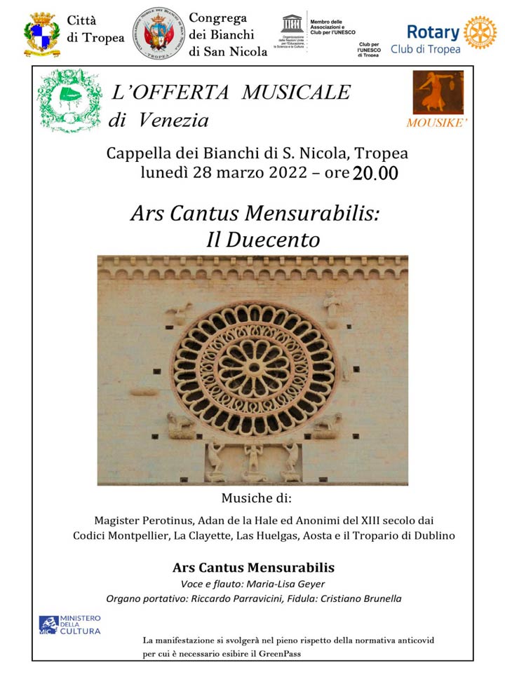 Il concerto "Ars Cantus Mensurabilis" dell'Offerta Musicale di Venezia