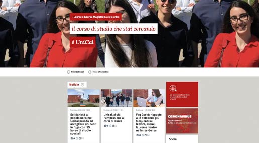 L'università della Calabria presenta il nuovo portale: Servizi più chiari e accessibili e grande spazio alle news