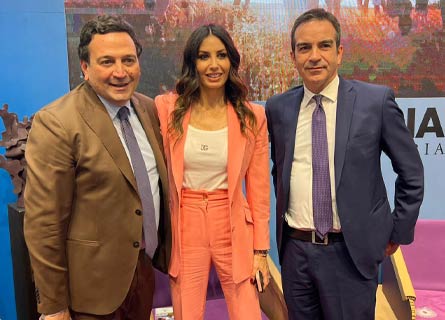 Fausto orsomarso, ELisabetta Gregoraci e Roberto Occhiuto alla Bit di Milano 2022