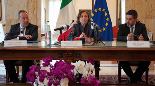 Massimo Mariani, Luciana Lamorgese e Paolo Brunetti