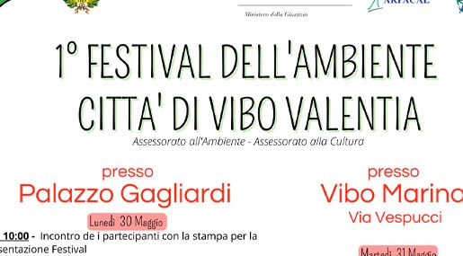 Il 31 maggio a Vibo Valentia il Festival dell'Ambiente