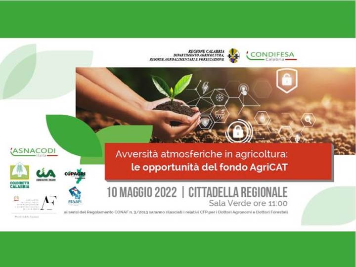 L'evento su avversità atmosferiche in agricoltura e le opportunità del fondo AgriCat