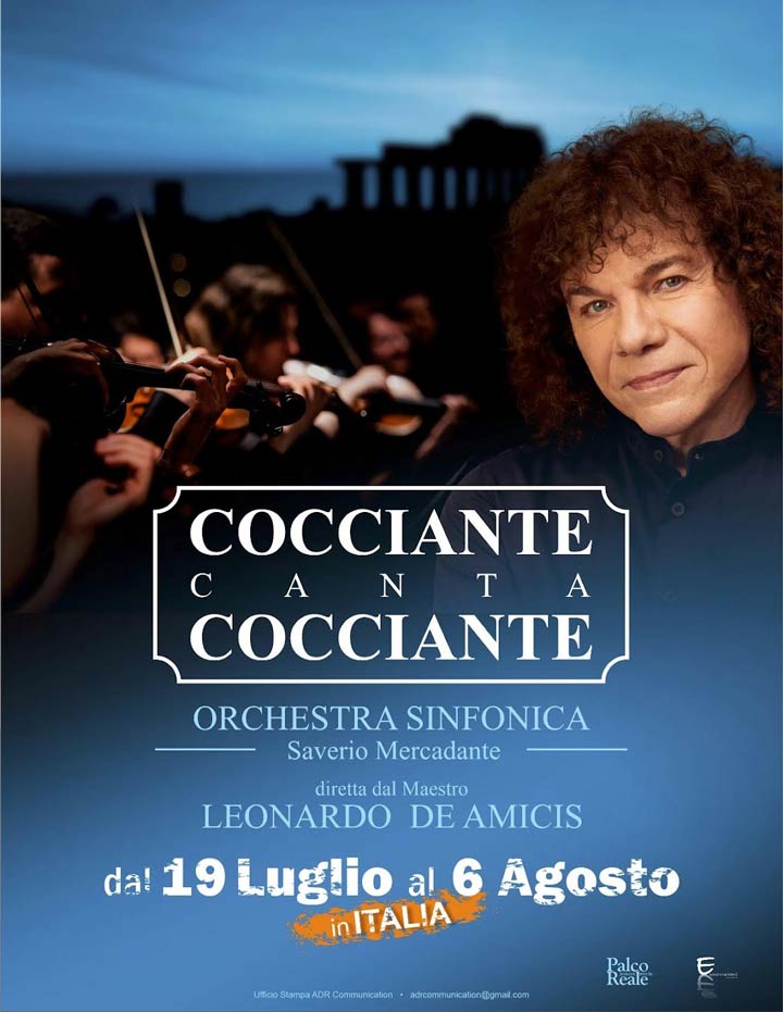 Ad agosto il concerto di Riccardo Cocciante