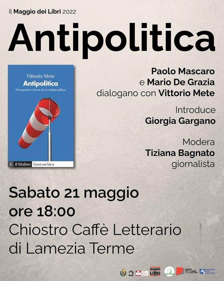 Il libro "Antipolitica" di Vittorio Mete