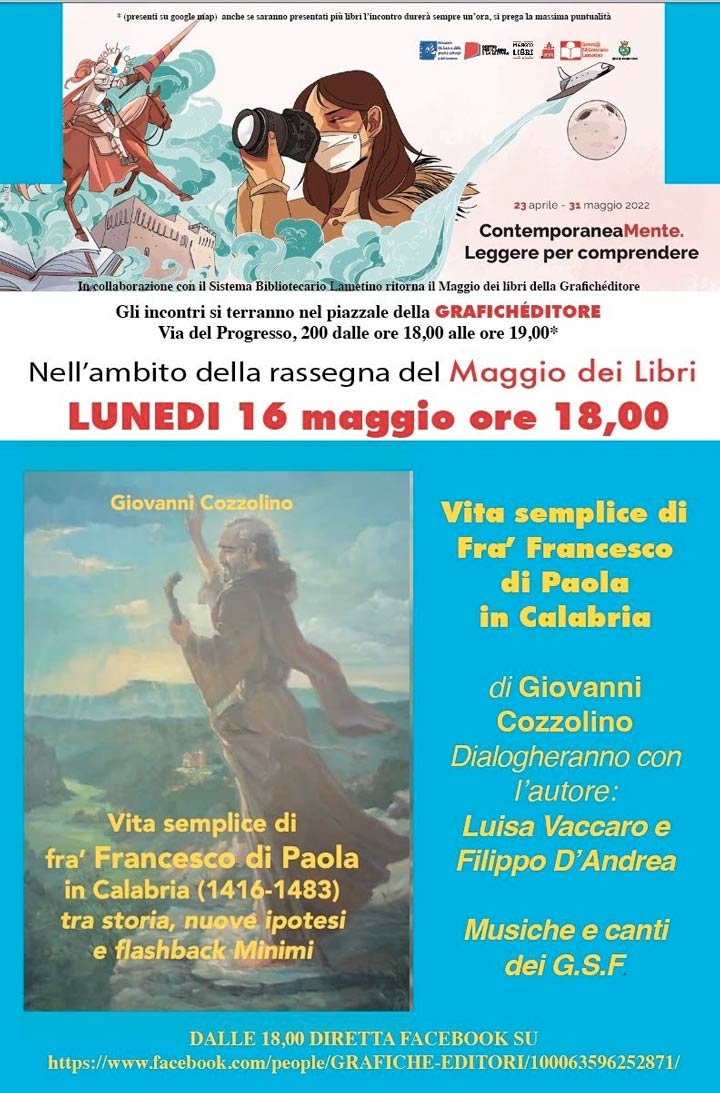 Si presenta il libro "Vita semplice di fra' Francesco di Paola in Calabria"