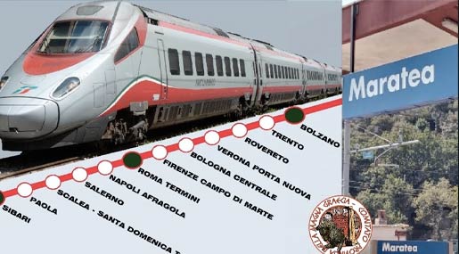 Comitato Magna Graecia: Inopportuna scelta di Trenitalia di istituire a Maratea fermata Frecciargento Sibari-Bolzano