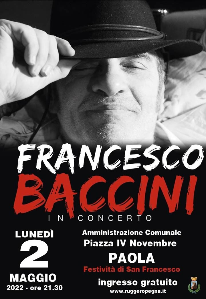 Il concerto di Francesco Baccini