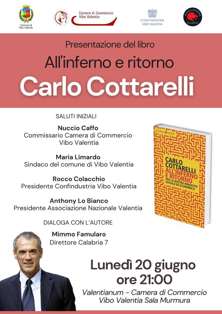 Lunedì Carlo Cottarelli presenta il suo libro "All'inferno e ritorno"