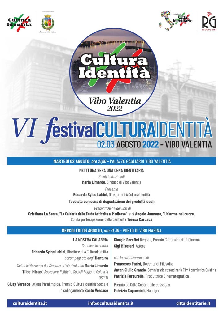 Il 2 agosto al via il Festival di Culturaidentità