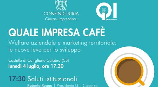 A Corigliano Rossano l'incontro "Quale Impresa Cafè" dei Giovani Imprenditori di Confindustria