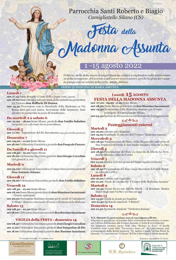 Ad agosto la Festa della Madonna Assunta