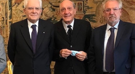 Con il Presidente Mattarella Paolo Palma e Pantaleone Sergi