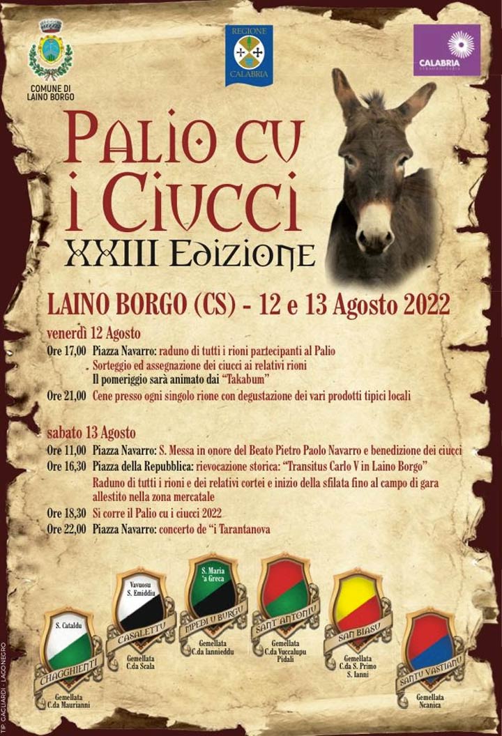 LAINO BORGO (CS) - Venerdì Il Palio cu i Ciucci