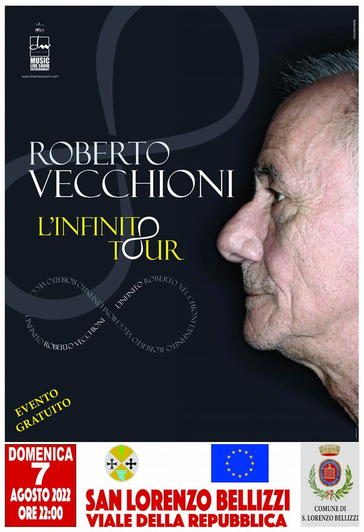 Domenica il concerto di Roberto Vecchioni