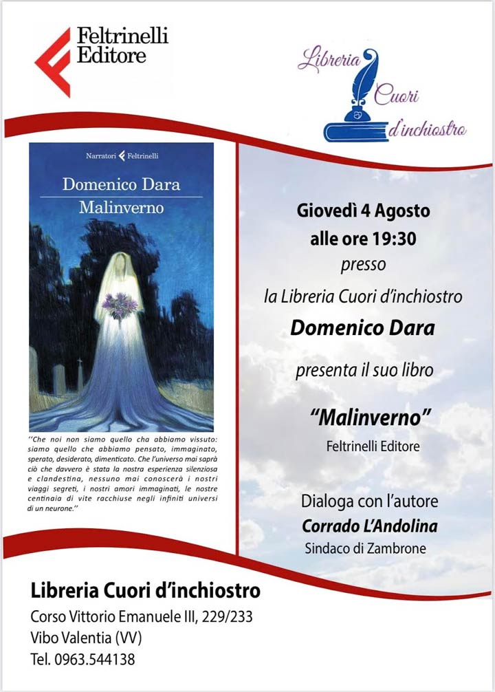 Si presenta il libro "Malinverno" di Domenico Dara