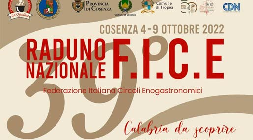 A ottobre il raduno dei Circoli enogastronomici d'Italia